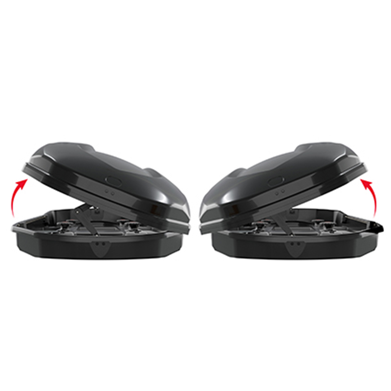 Menabo - Μπαγκαζιέρα Οροφής Satellite 600 Duo Black Crab με Δαγκάνες σε Μαύρο Γυαλιστερό Χρώμα από ABS Πλαστικό με Διαστάσεις 197,6x94,1x46,7 cm - 1 Τεμ. (16920/MB)