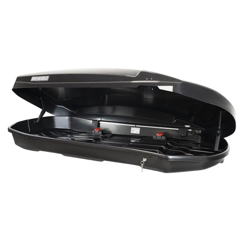 Menabo - Μπαγκαζιέρα Οροφής Satellite 550 Duo Black Crab με Δαγκάνες σε Μαύρο Γυαλιστερό Χρώμα από ABS Πλαστικό με Διαστάσεις 198x94x36 cm - 1 Τεμ. (16930/MB)