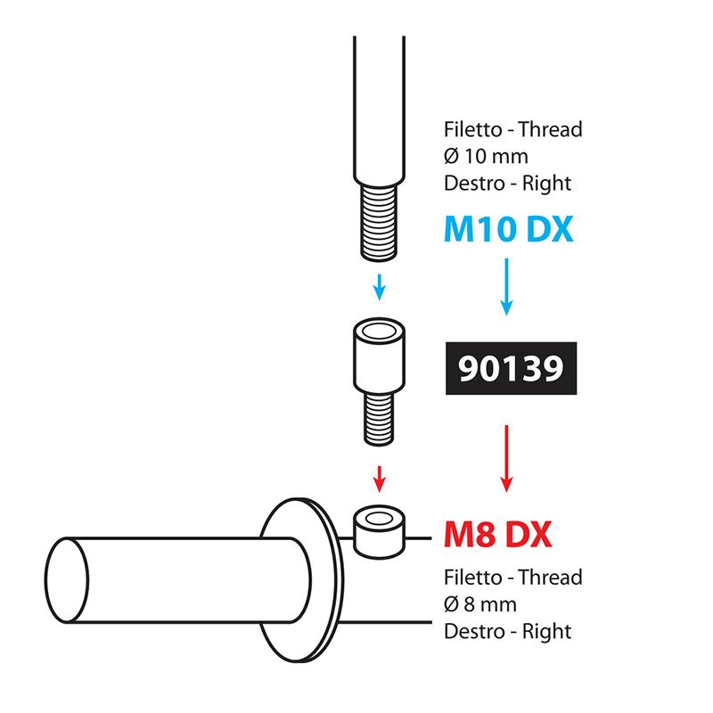 ΑΝΤΑΠΤΟΡΑΣ ΓΙΑ ΚΑΘΡΕΠΤΗ ΜΗΧΑΝΗΣ M10DX-M8DX -1ΤΕΜ