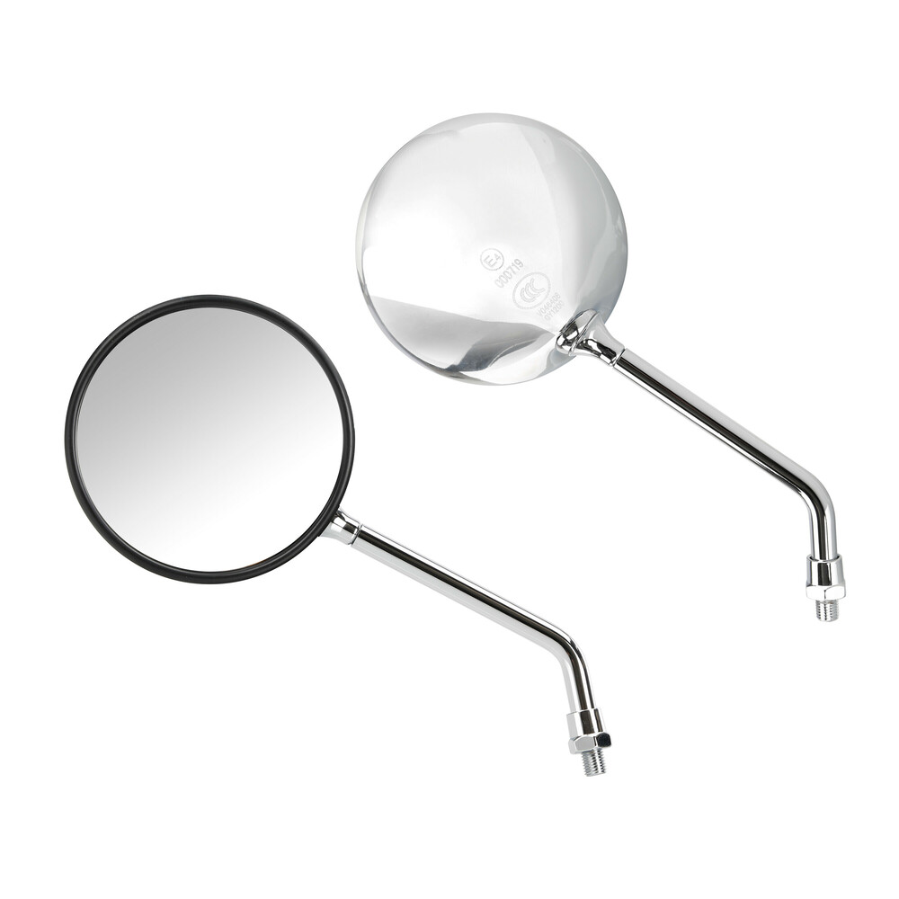 Lampa – Καθρέπτες Moto Opal Chrome Στρογγυλοί M10x1,25 DX Χρώμα Χρώμιο, ανανεώστε την κλασική αισθητική και εξασφαλίστε καθαρή ορατότητα σε κάθε διαδρομή – 2 τεμ. (9163.0-LM)