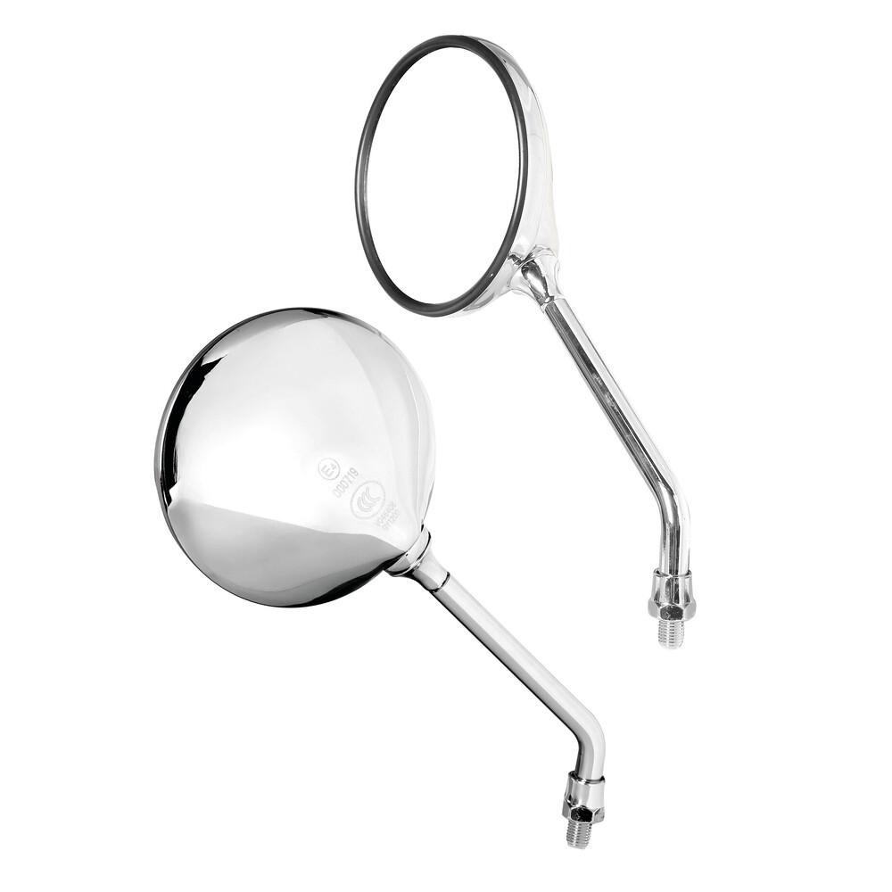 Lampa – Καθρέπτες Moto Opal Chrome Στρογγυλοί M10x1,25 DX Χρώμα Χρώμιο, ανανεώστε την κλασική αισθητική και εξασφαλίστε καθαρή ορατότητα σε κάθε διαδρομή – 2 τεμ. (9163.0-LM)