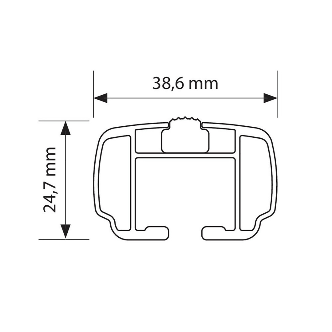 ΜΠΑΡΕΣ ΟΡΟΦΗΣ ΑΛΟΥΜΙΝΙΟΥ (M) 120cm HELIO 2 ΤΕΜ.  max90kg