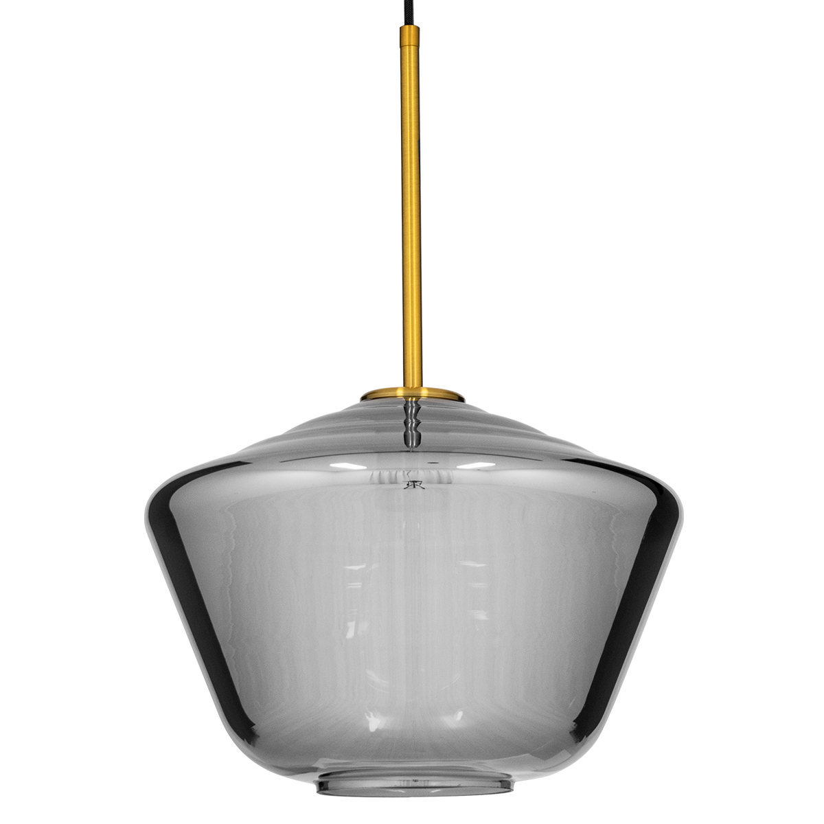 GLOBOSTAR® AMARIS 00873 Μοντέρνο Κρεμαστό Φωτιστικό Οροφής με Ντουί 1 x E27 AC 220-240V IP20 - Χρυσό & Μαύρο Φιμέ - Μ30 x Π30 x Y22cm