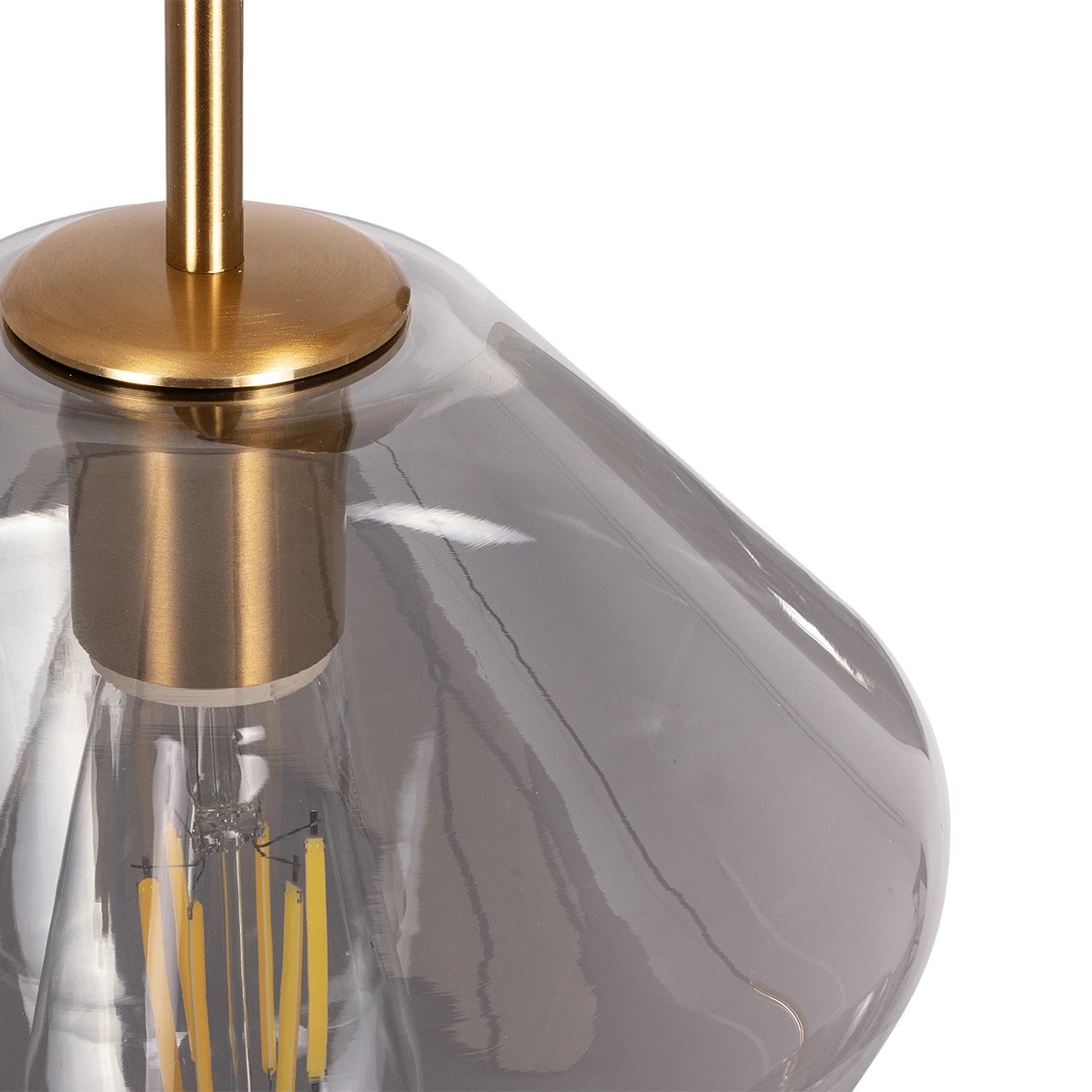 GLOBOSTAR® AMARIS 00976 Μοντέρνο Κρεμαστό Φωτιστικό Οροφής με Ντουί 3 x E27 AC 220-240V IP20 - Χρυσό & Ασημί - Μ70 x Π60 x Y50cm