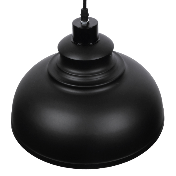 GLOBOSTAR® ANDY 01000 Μοντέρνο Κρεμαστό Φωτιστικό Οροφής με Ντουί 1 x E27 AC 220-240V IP20 - Μαύρο & Χρυσό - Μ35 x Π35 x Υ28cm