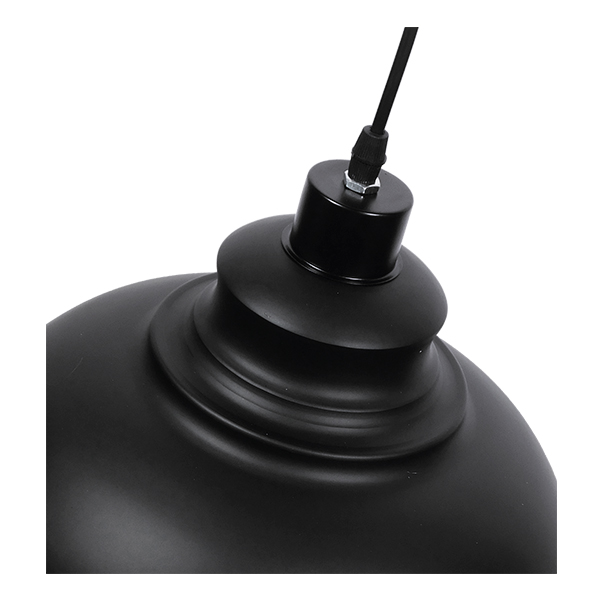 GLOBOSTAR® ANDY 01000 Μοντέρνο Κρεμαστό Φωτιστικό Οροφής με Ντουί 1 x E27 AC 220-240V IP20 - Μαύρο & Χρυσό - Μ35 x Π35 x Υ28cm