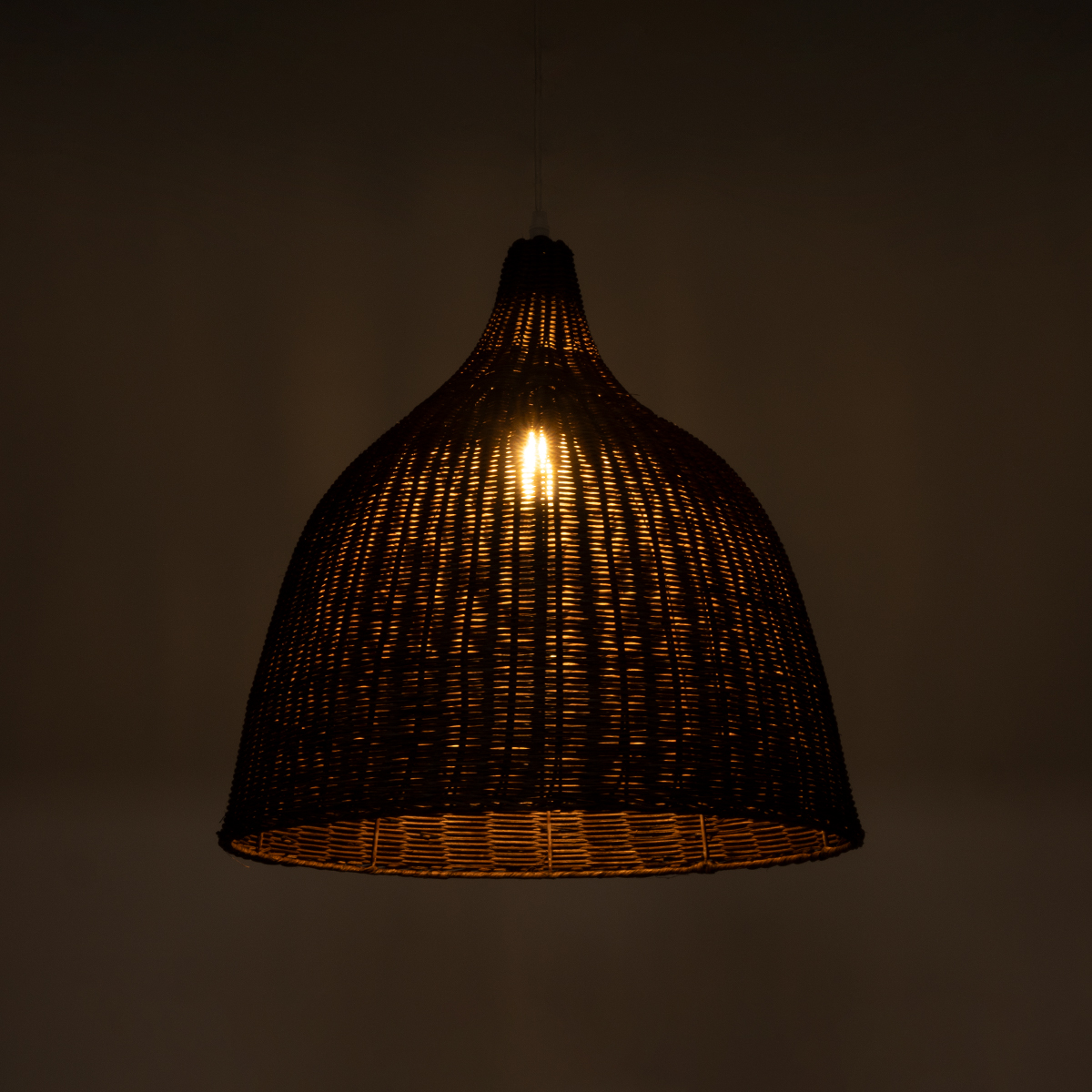 GLOBOSTAR® BAHAMAS 01368 Boho Κρεμαστό Φωτιστικό Οροφής με Ντουί 1 x E27 AC 220-240V IP20 - Καφέ - Μ45 x Π45 x Υ45cm