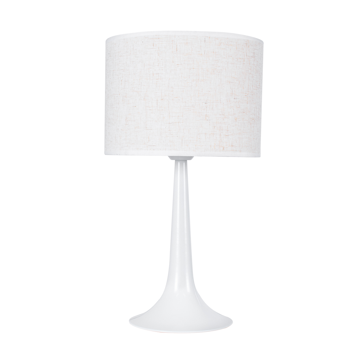 GLOBOSTAR® AMBROSIA 01395 Μοντέρνο Επιτραπέζιο Φωτιστικό Πορτατίφ με Ντουί 1 x E27 AC 220-240V IP20 - Λευκό με Μπέζ- Μ25 x Π25 x Υ46cm