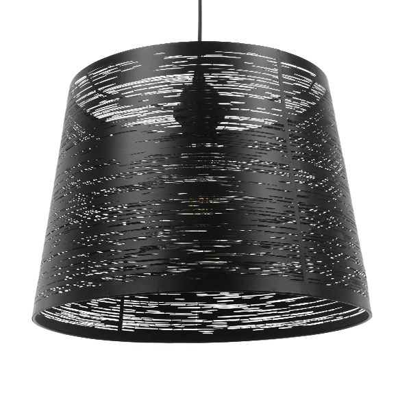 GLOBOSTAR® ACCADEMIA 01556 Μοντέρνο Κρεμαστό Φωτιστικό Οροφής με Ντουί 1 x E27 AC 220-240V IP20 - Μαύρο - Μ35 x Π35 x Υ25cm
