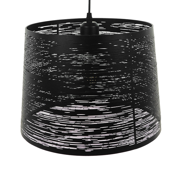 GLOBOSTAR® ACCADEMIA 01556 Μοντέρνο Κρεμαστό Φωτιστικό Οροφής με Ντουί 1 x E27 AC 220-240V IP20 - Μαύρο - Μ35 x Π35 x Υ25cm