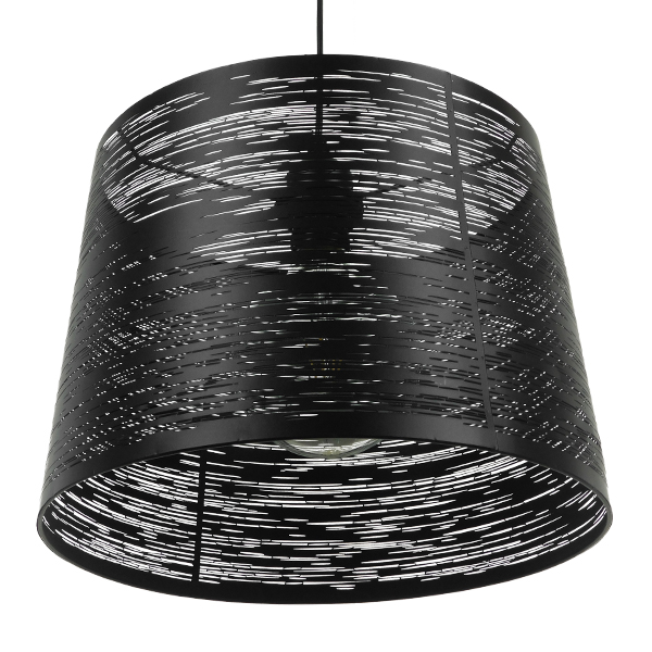 GLOBOSTAR® ACCADEMIA 01556 Μοντέρνο Κρεμαστό Φωτιστικό Οροφής με Ντουί 1 x E27 AC 220-240V IP20 - Μαύρο - Μ35 x Π35 x Υ25cm