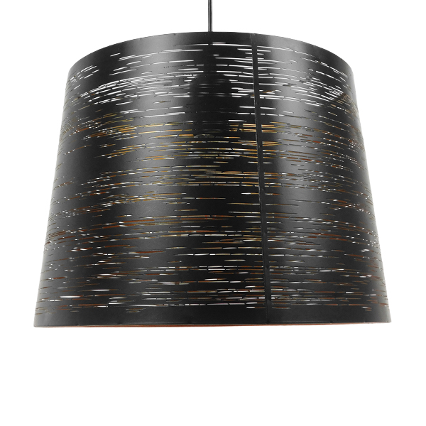GLOBOSTAR® ACCADEMIA 01584 Μοντέρνο Κρεμαστό Φωτιστικό Οροφής με Ντουί 1 x E27 AC 220-240V IP20 - Μαύρο & Χρυσό - Μ35 x Π35 x Y25cm