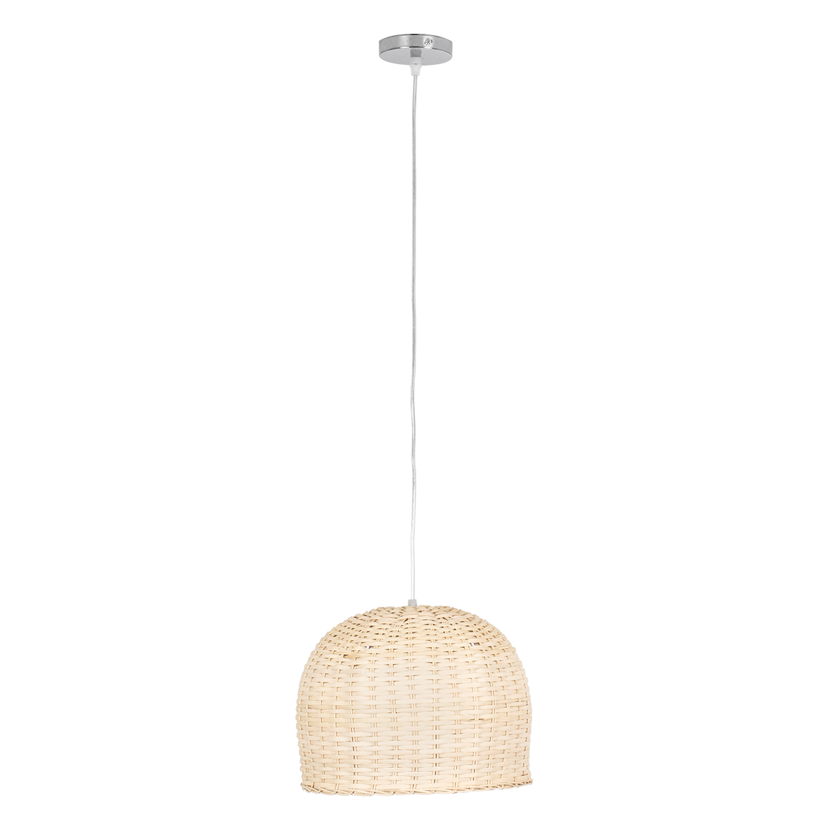 GLOBOSTAR® BERMUDA 01708 Boho Κρεμαστό Φωτιστικό Οροφής με Ντουί 1 x E27 AC 220-240V IP20 - Μπεζ - Μ31 x Π31 x Y22cm