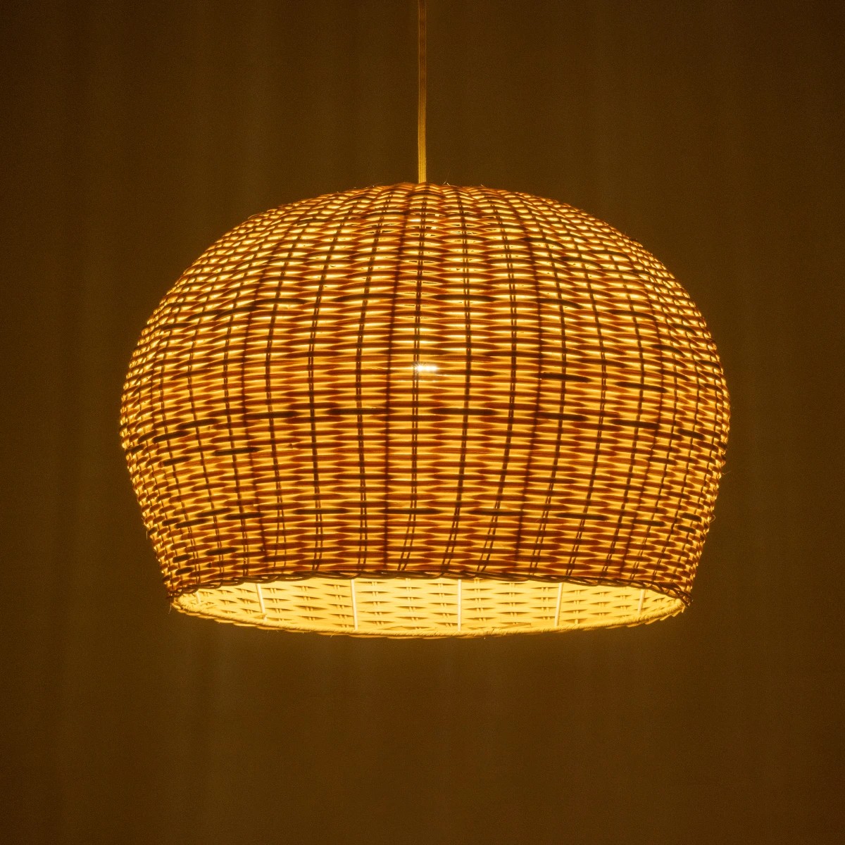 GLOBOSTAR® BERMUDA 01709 Boho Κρεμαστό Φωτιστικό Οροφής με Ντουί 1 x E27 AC 220-240V IP20 - Μπεζ - Μ55 x Π55 x Y26cm