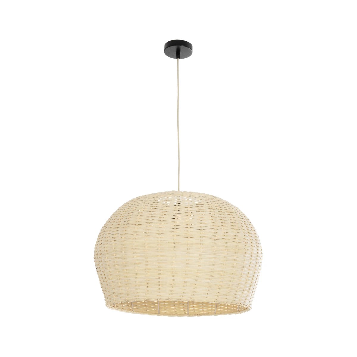 GLOBOSTAR® BERMUDA 01709 Boho Κρεμαστό Φωτιστικό Οροφής με Ντουί 1 x E27 AC 220-240V IP20 - Μπεζ - Μ55 x Π55 x Y26cm