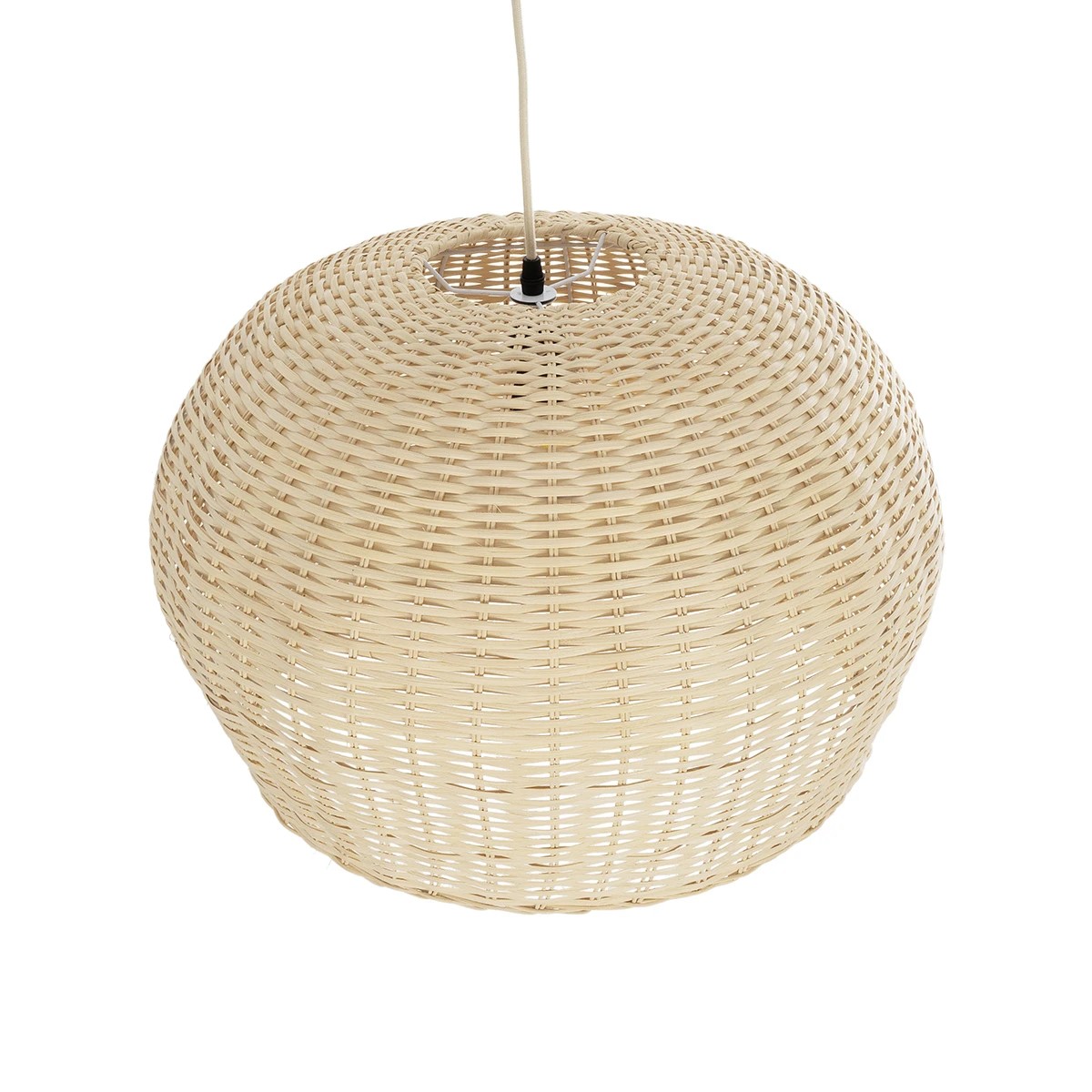 GLOBOSTAR® BERMUDA 01709 Boho Κρεμαστό Φωτιστικό Οροφής με Ντουί 1 x E27 AC 220-240V IP20 - Μπεζ - Μ55 x Π55 x Y26cm