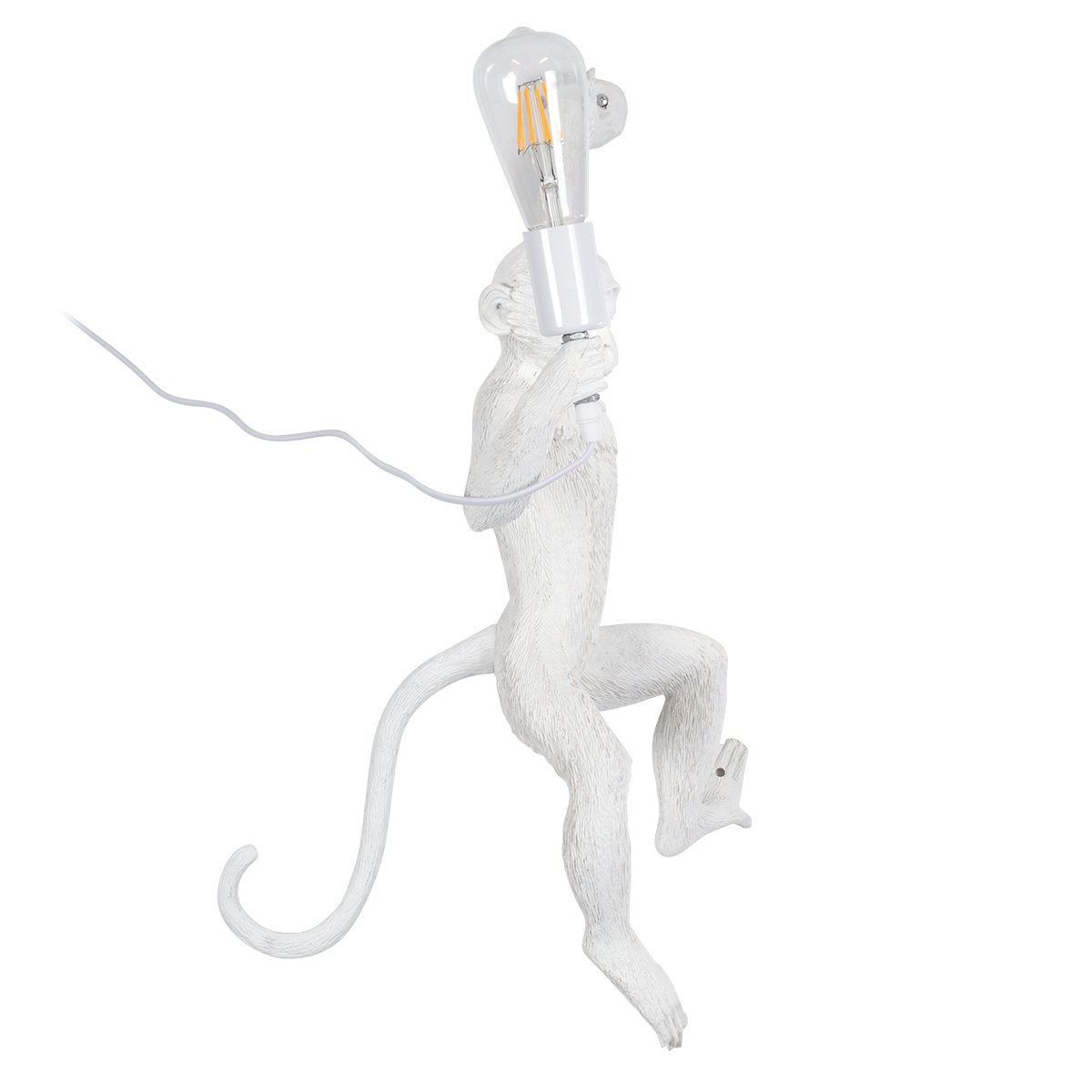 GLOBOSTAR® APES 01805 Μοντέρνο Φωτιστικό Τοίχου - Απλίκα με Ντουί 1 x E27 AC 220-240V IP20 - Λευκό - Μ34 x Π31 x Υ61cm