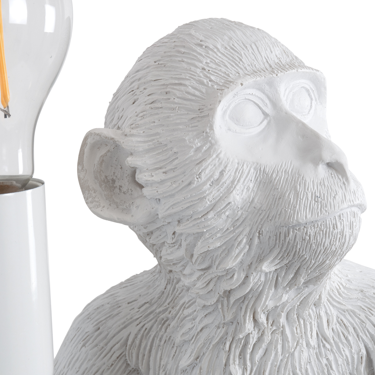 GLOBOSTAR® APES 01808 Μοντέρνο Επιτραπέζιο Φωτιστικό Πορτατίφ με Ντουί 1 x E27 AC 220-240V IP20 - Λευκό - Μ30 x Π27 x Υ30cm