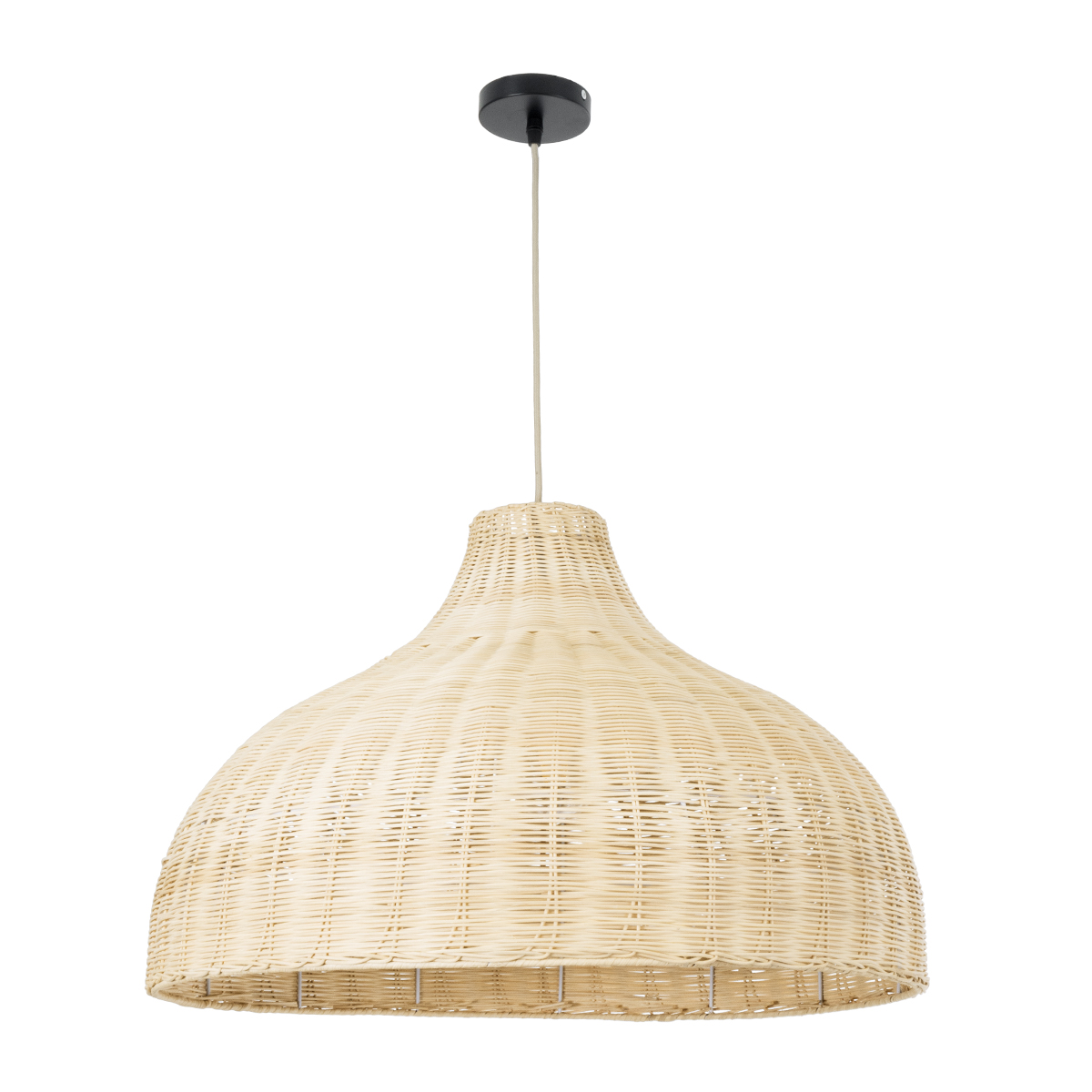 GLOBOSTAR® AFURU 01828 Boho Κρεμαστό Φωτιστικό Οροφής με Ντουί 1 x E27 AC 220-240V IP20 - Μπεζ - Μ60 x Π60 x Υ40cm