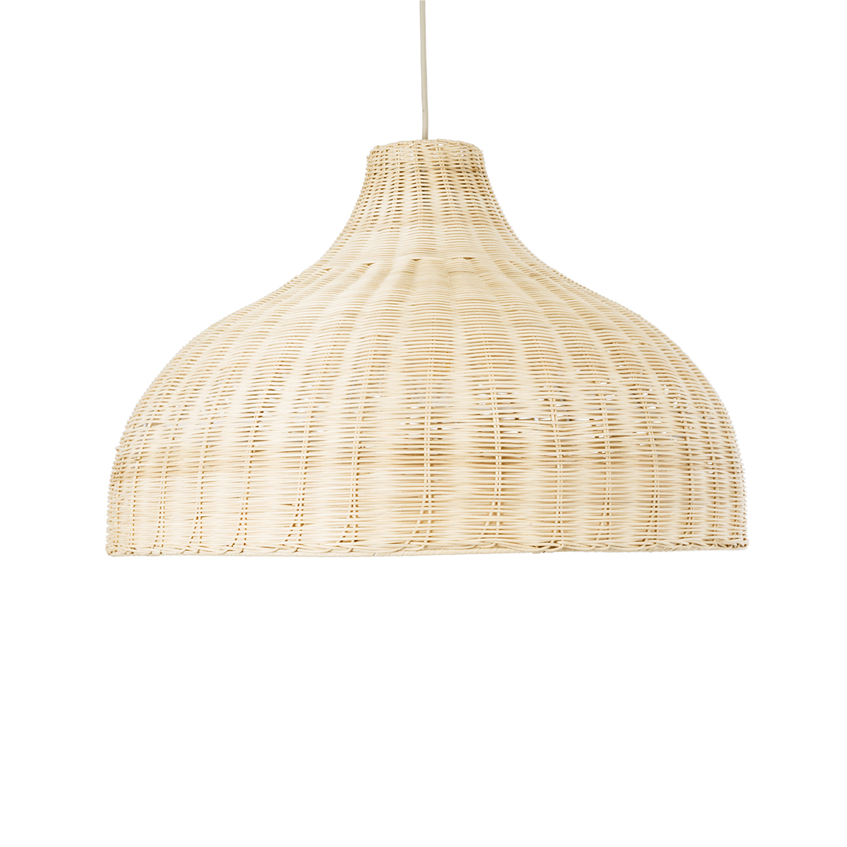 GLOBOSTAR® AFURU 01828 Boho Κρεμαστό Φωτιστικό Οροφής με Ντουί 1 x E27 AC 220-240V IP20 - Μπεζ - Μ60 x Π60 x Υ40cm