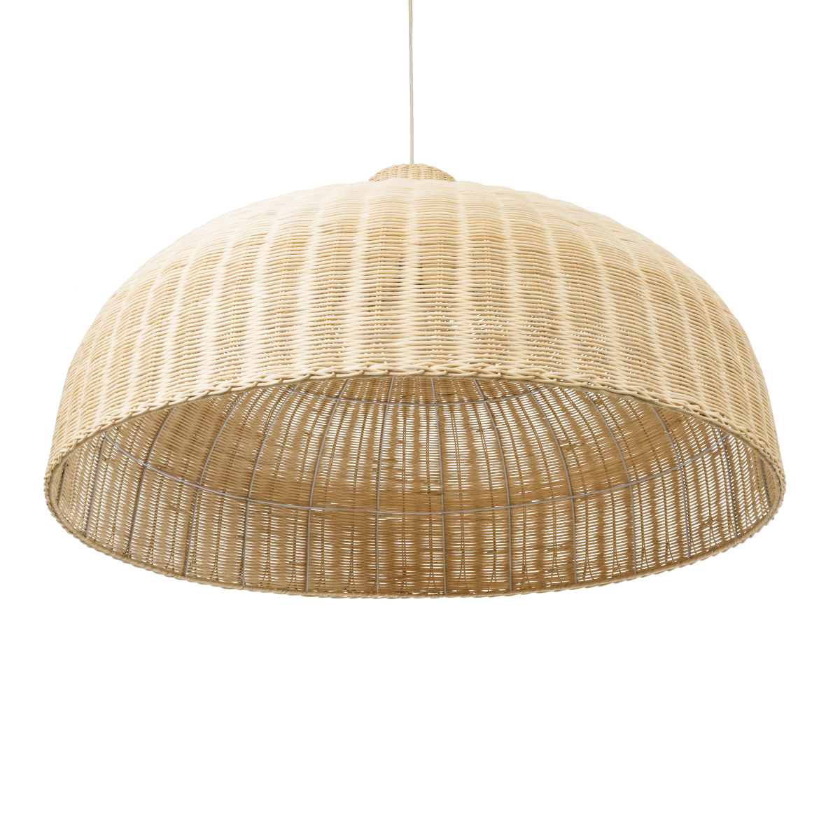 GLOBOSTAR® AFURU 01829 Boho Κρεμαστό Φωτιστικό Οροφής με Ντουί 1 x E27 AC 220-240V IP20 - Μπεζ - Μ100 x Π100 x Υ60cm