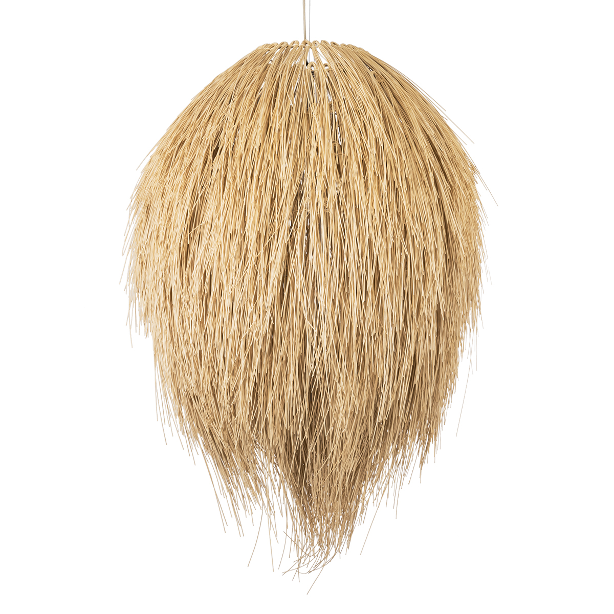 GLOBOSTAR® ARCHIPELAGO 01913 Boho Κρεμαστό Φωτιστικό Οροφής με Ντουί 1 x E27 AC 220-240V IP20 - Μπεζ - Μ80 x Π80 x Υ100cm