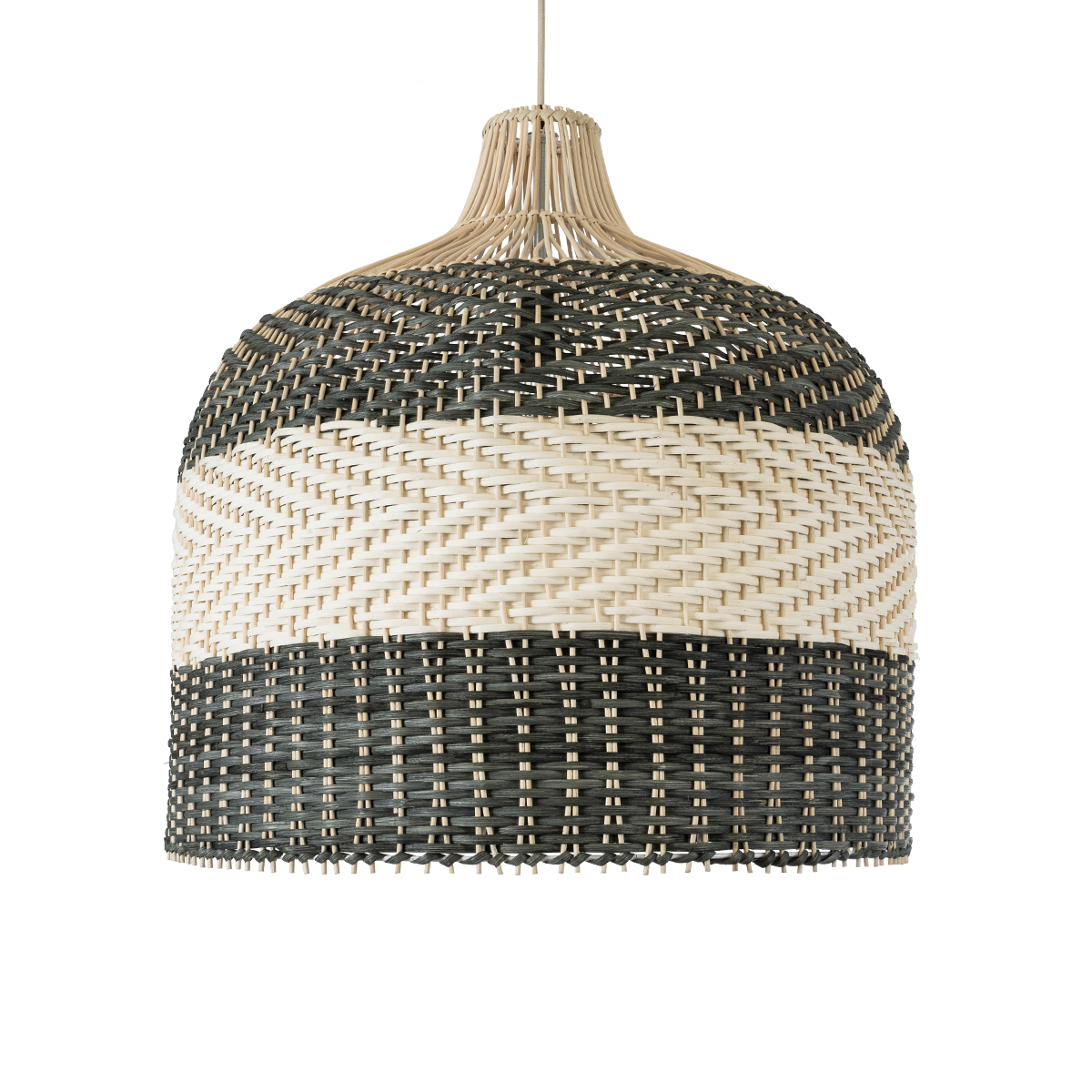 GLOBOSTAR® BARBADOS 01945 Boho Κρεμαστό Φωτιστικό Οροφής με Ντουί 1 x E27 AC 220-240V IP20 - Μπεζ & Λαδί - Μ60 x Π60 x Υ60cm