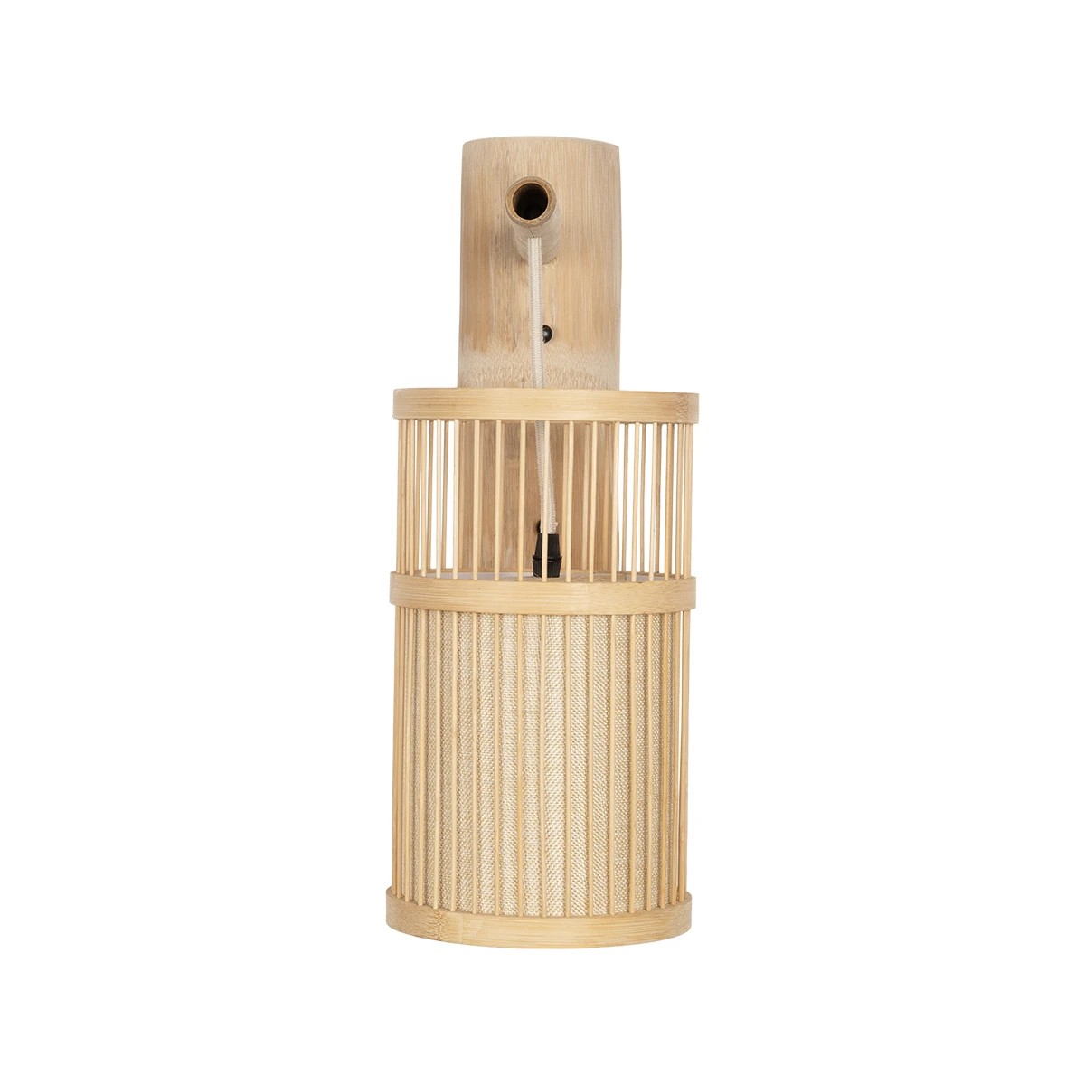 GLOBOSTAR® TULUM 01978 Boho Φωτιστικό Τοίχου - Απλίκα με Ντουί 1 x E27 AC 220-240V IP20 - Μπεζ - Μ16 x Π26.5 x Υ47cm