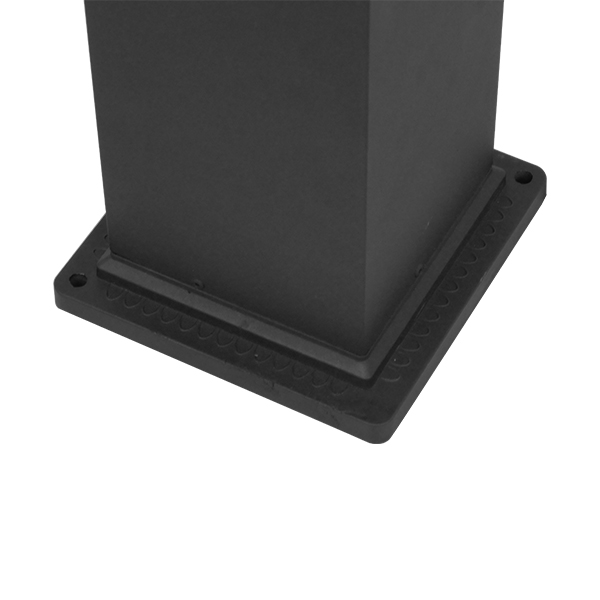 GLOBOSTAR® PALASO 12143 Φωτιστικό Κολωνάκι Κήπου με Ντουί 1 x E27 90° AC 220-240V Αδιάβροχο IP65 - Γκρι Ανθρακί - Μ15 x Π15 x Υ58cm
