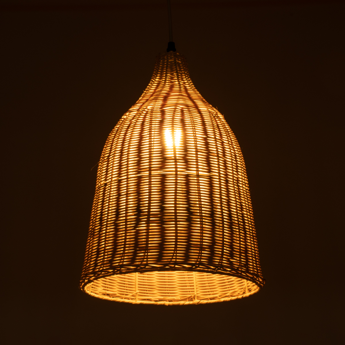 GLOBOSTAR® BAHAMAS 01202 Boho Κρεμαστό Φωτιστικό Οροφής με Ντουί 1 x E27 AC 220-240V IP20 - Μπεζ - Μ30 x Π30 x Υ40cm