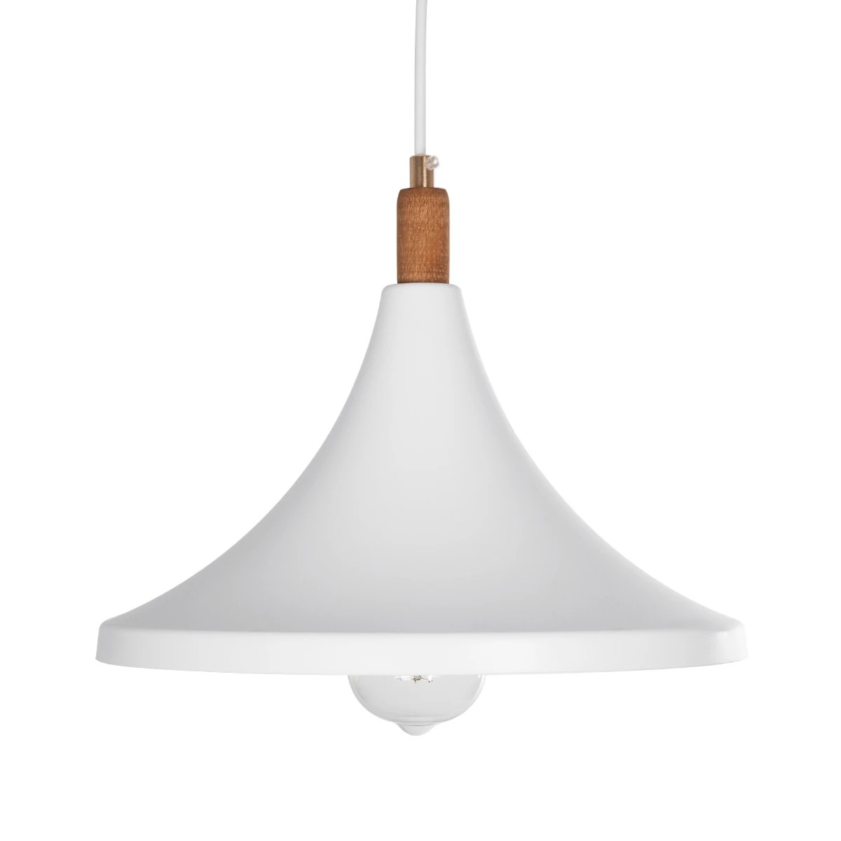 GLOBOSTAR® BELFRY 203-0076 Μοντέρνο Κρεμαστό Φωτιστικό Οροφής με Ντουί 1 x E27 AC 220-240V IP20 - Λεύκο & Χρυσό - Μ29.5 x Π29.5 x Υ22cm