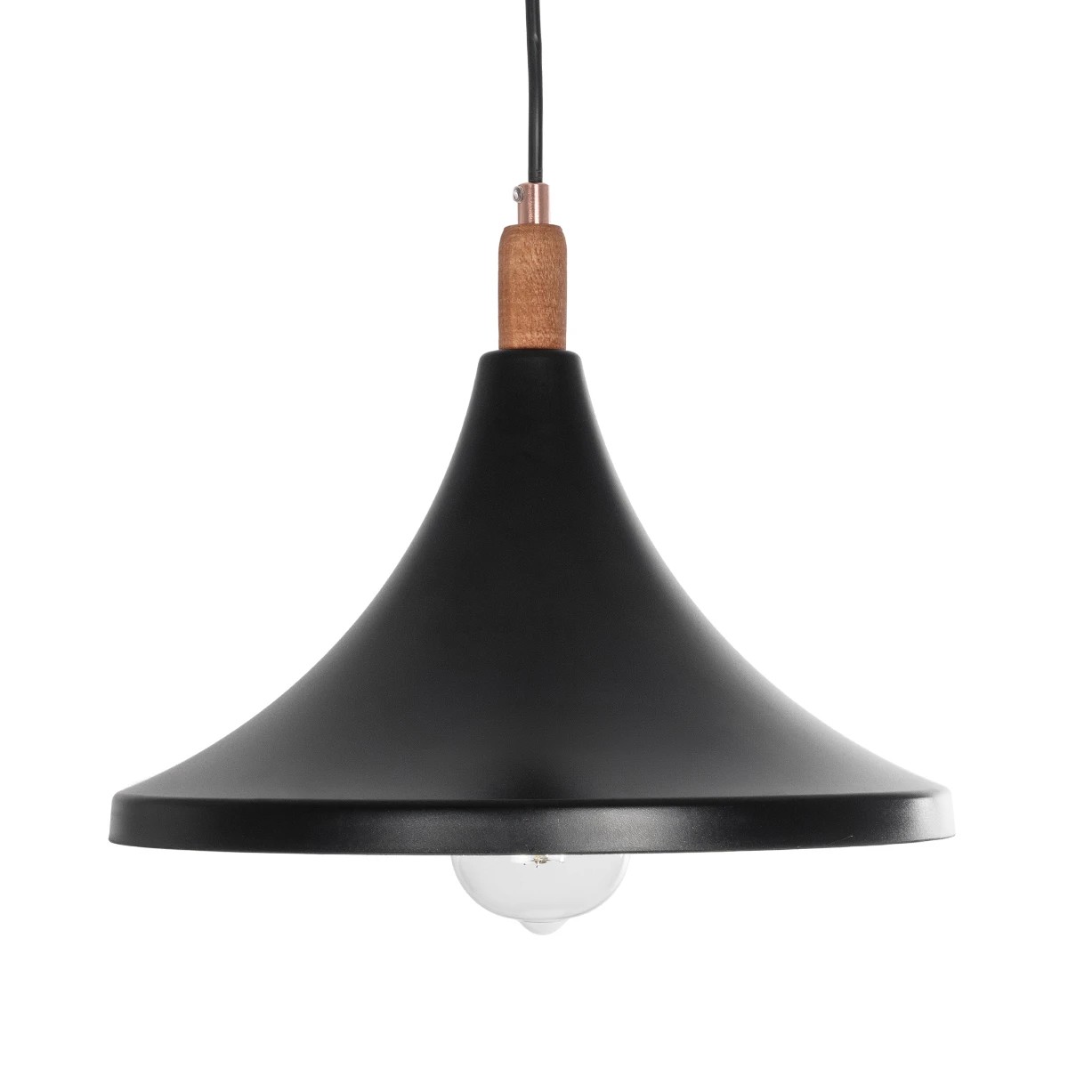 GLOBOSTAR® BELFRY 203-0077 Μοντέρνο Κρεμαστό Φωτιστικό Οροφής με Ντουί 1 x E27 AC 220-240V IP20 - Μαύρο & Χρυσό - Μ29.5 x Π29.5 x Υ22cm