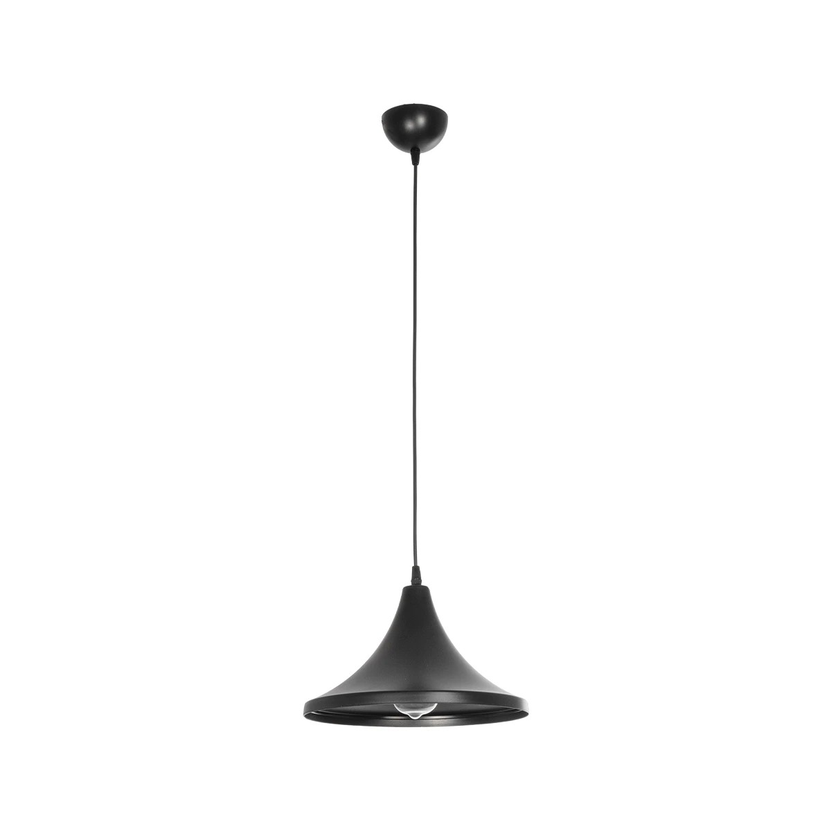 GLOBOSTAR® BELFRY 203-0078 Μοντέρνο Κρεμαστό Φωτιστικό Οροφής με Ντουί 1 x E27 AC 220-240V IP20 - Μαύρο - Μ29.5 x Π29.5 x Υ21cm