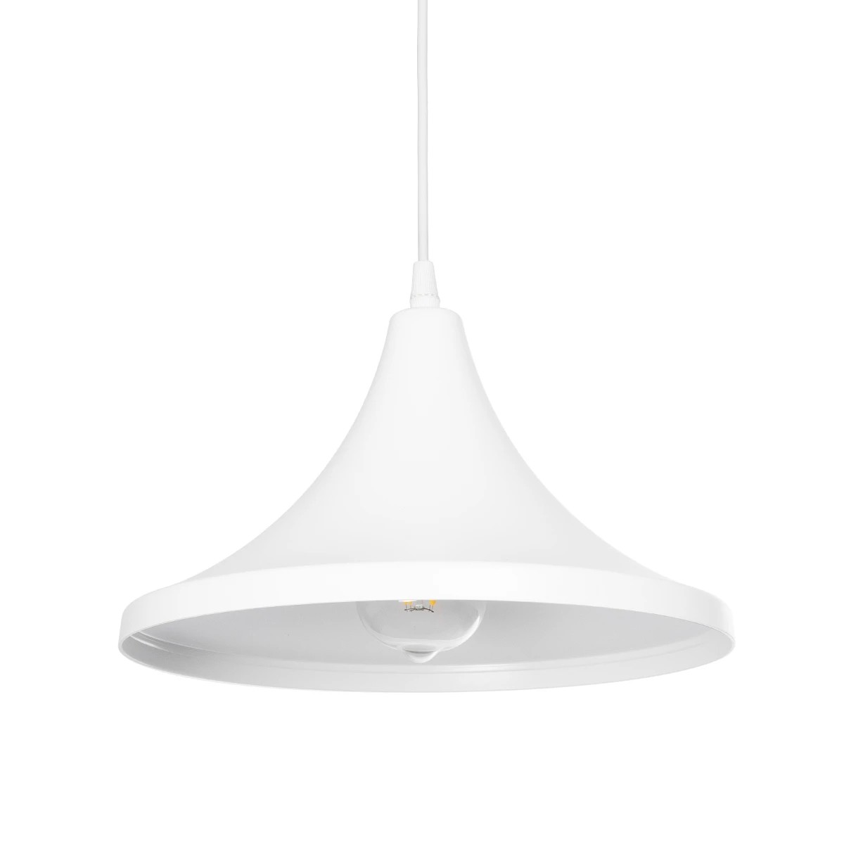 GLOBOSTAR® BELFRY 203-0079 Μοντέρνο Κρεμαστό Φωτιστικό Οροφής με Ντουί 1 x E27 AC 220-240V IP20 - Λεύκο - Μ29.5 x Π29.5 x Υ21cm