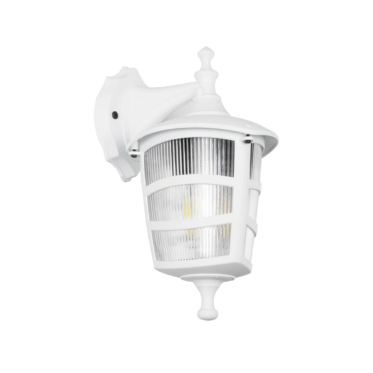 GLOBOSTAR® ZARDIN 203-0239 Vintage Φωτιστικό Τοίχου - Απλίκα με Ντουί 1 x E27 AC 220-240V IP44 - Λευκό - Μ17 x Π22 x Υ30cm