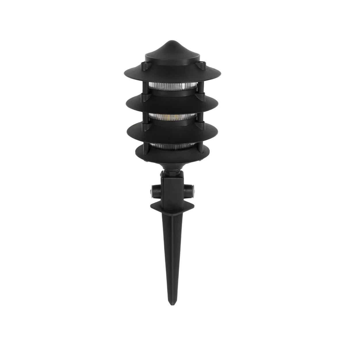 GloboStar® LANTERNA 203-0242 Μοντέρνο Καρφωτό Φωτιστικό Φαναράκι Μονόφωτο 1 x E27 IP44 Μαύρο & Διάφανο Πλαστικό - Μ16 x Π16 x Υ50cm