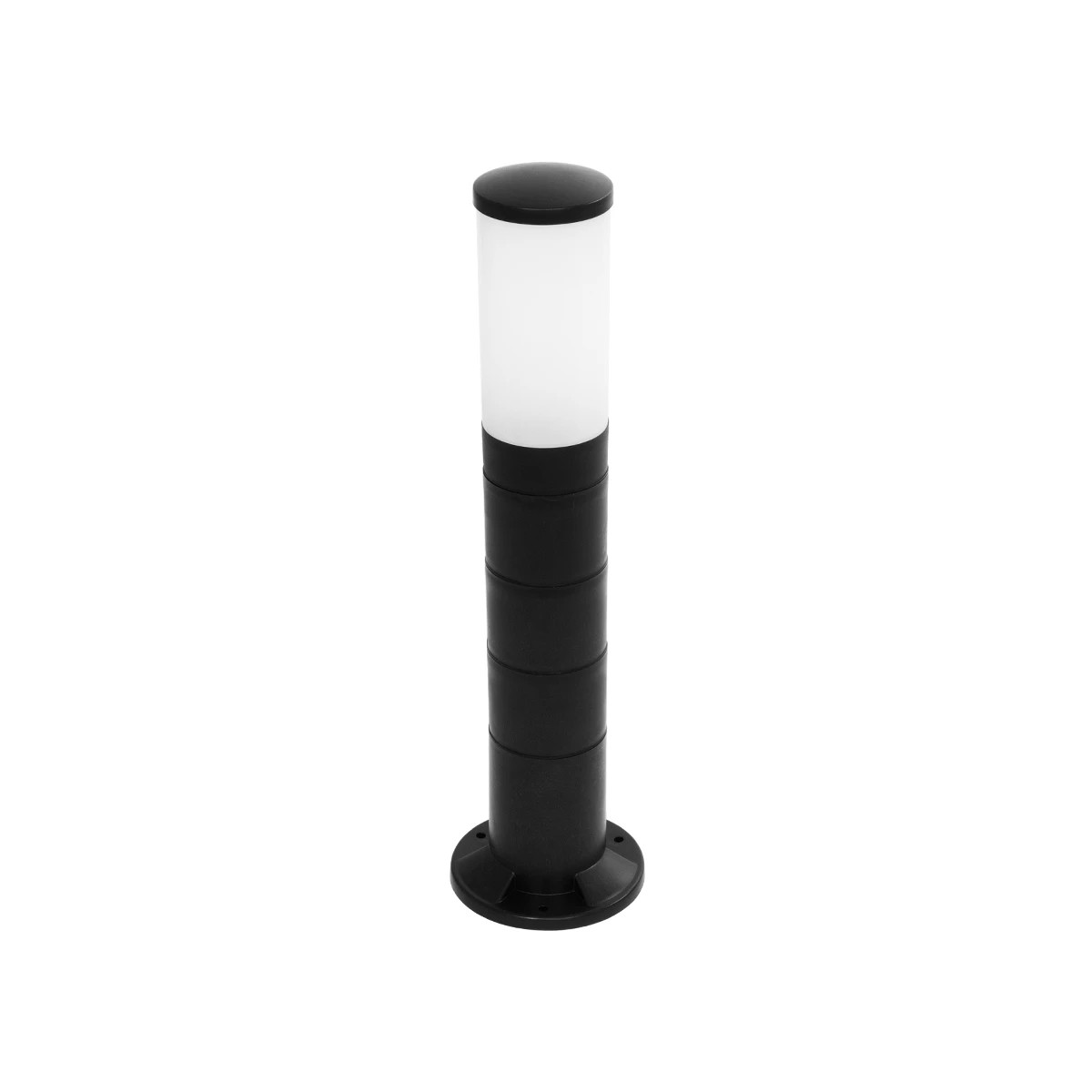 GloboStar® GARDENIO 203-0251 Μοντέρνο Επιδαπέδιο Φωτιστικό Κολωνάκι Κήπου Μονόφωτο 1 x E27 IP44 Μαύρο Πλαστικό - Μ15 x Π15 x Υ56cm