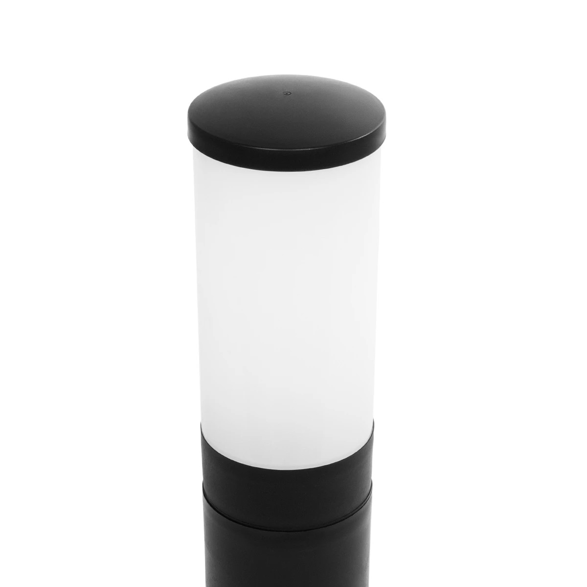 GloboStar® GARDENIO 203-0251 Μοντέρνο Επιδαπέδιο Φωτιστικό Κολωνάκι Κήπου Μονόφωτο 1 x E27 IP44 Μαύρο Πλαστικό - Μ15 x Π15 x Υ56cm