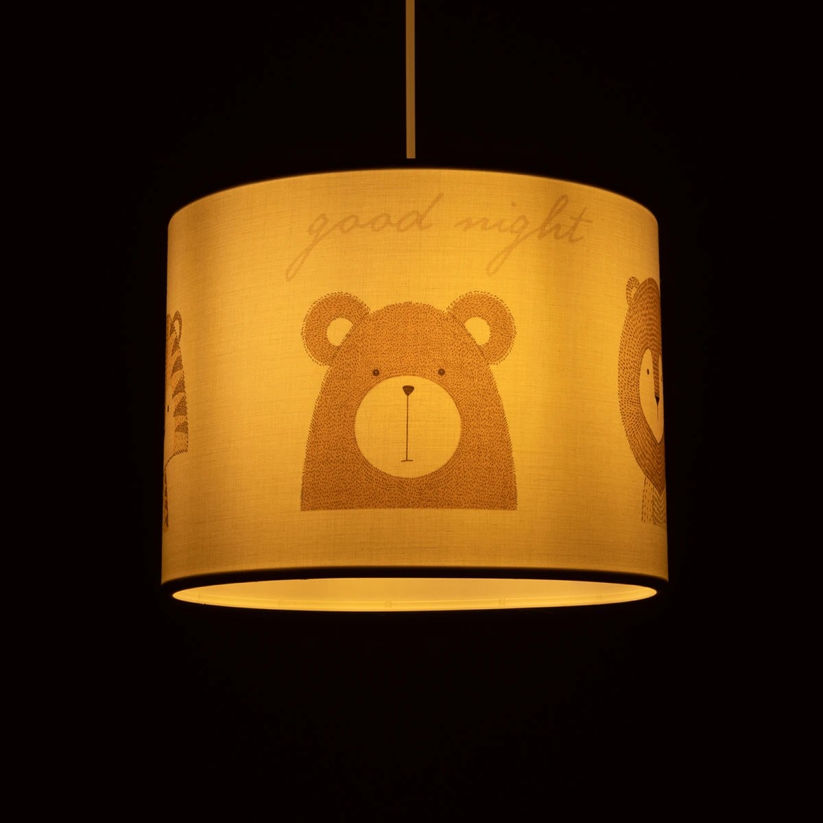 GLOBOSTAR® BEAR 204-0018 Παιδικό Κρεμαστό Φωτιστικό Οροφής με Ντουί 1 x E27 AC 220-240V IP20 - Πολύχρωμο - Μ28 x Π28 x Υ24cm