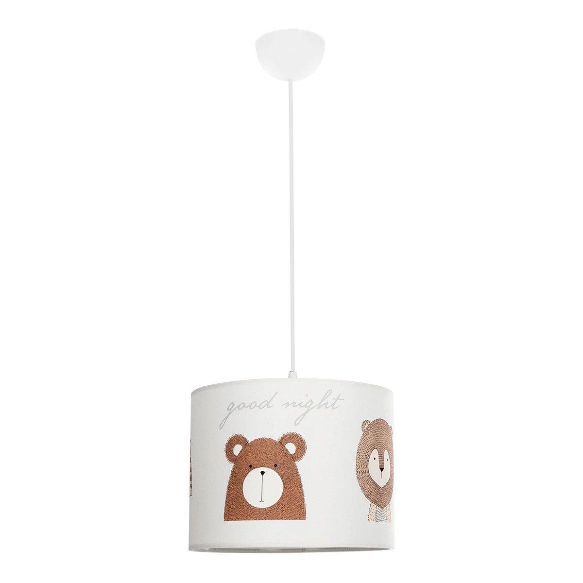 GLOBOSTAR® BEAR 204-0018 Παιδικό Κρεμαστό Φωτιστικό Οροφής με Ντουί 1 x E27 AC 220-240V IP20 - Πολύχρωμο - Μ28 x Π28 x Υ24cm