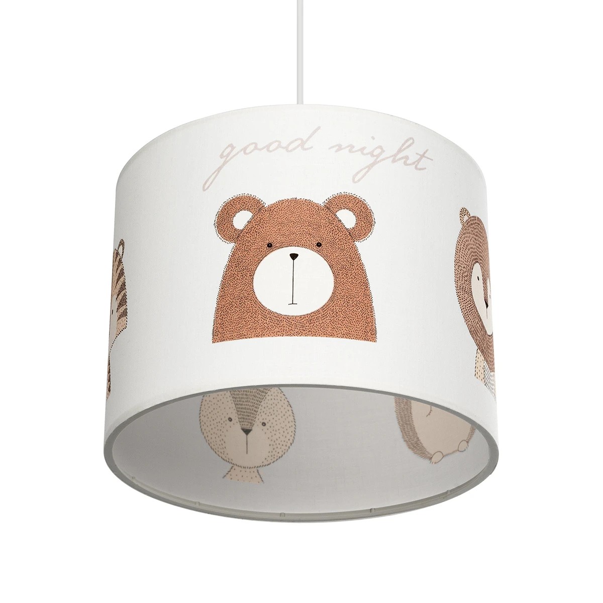 GLOBOSTAR® BEAR 204-0018 Παιδικό Κρεμαστό Φωτιστικό Οροφής με Ντουί 1 x E27 AC 220-240V IP20 - Πολύχρωμο - Μ28 x Π28 x Υ24cm