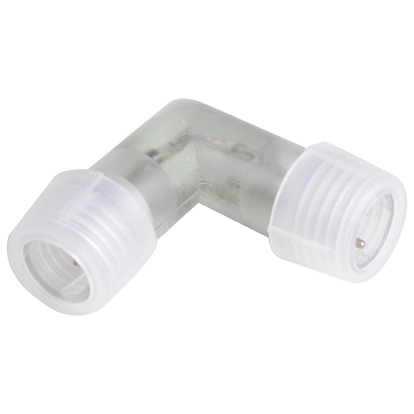 GLOBOSTAR® LIGHTUBE 22637 Διπλός σύνδεσμος L για Φωτοσωλήνα GloboStar 22515 Αδιάβροχο IP65 - Μ1.4 x Π1 x Υ1.4cm