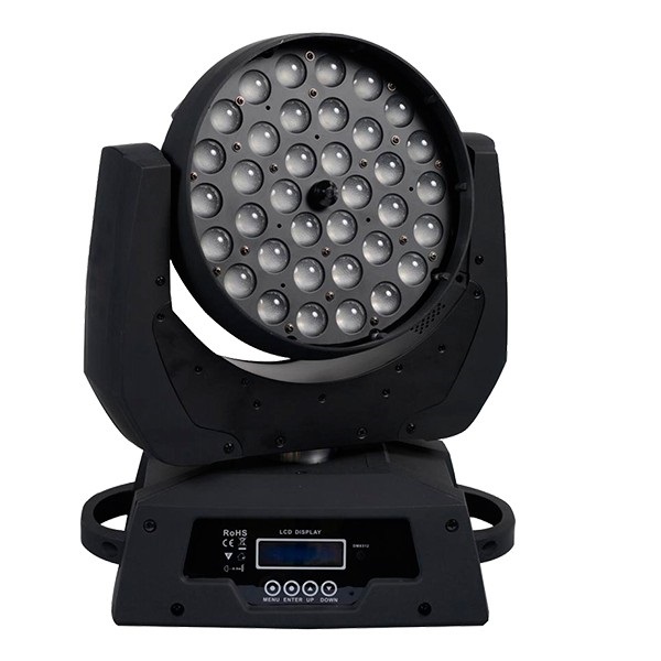 GLOBOSTAR® ARTEMIS 51116 Επαγγελματική Κινούμενη Ρομποτική Κεφαλή Φωτισμού Moving Head ZOOM WASH LED 400W (36 x 10W) RGBW 4in1 CREE LED Chips Zoom 10°-60° Dimmable με DMX512 16 Καναλιών AC 220-240V IP20 - Μαύρο - Μ33 x Π22 x Υ44cm - 2 Χρόνια Εγγύηση