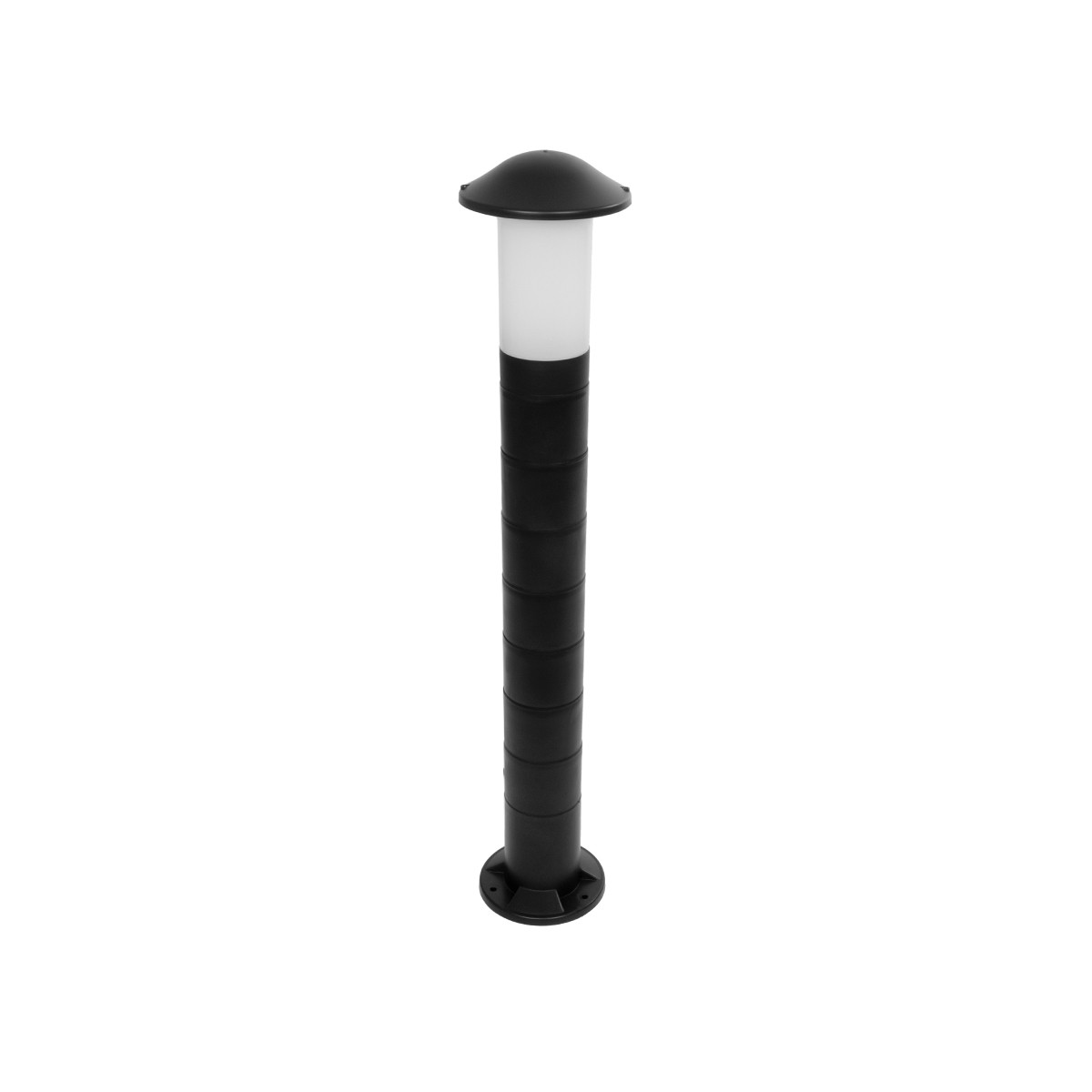 GloboStar® GARDENIO 203-0247 Μοντέρνο Επιδαπέδιο Φωτιστικό Κολωνάκι Κήπου Μονόφωτο 1 x E27 IP44 Μαύρο Πλαστικό - Μ17 x Π17 x Υ85cm
