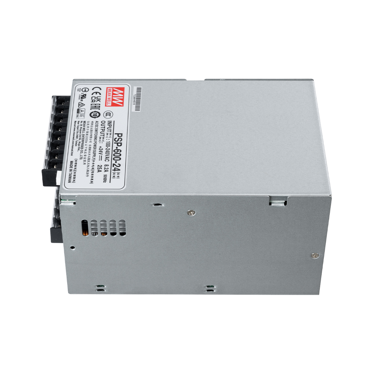 GLOBOSTAR® MEANWELL-PSP600-24 90791 Τροφοδοτικό/Μετασχηματιστής Class I PELV 600W 25A AC 220-240V σε DC 24V IP20 - Ρυθμιζόμενo από DC 20V έως DC 26.4V - Ασημί - Μ17 x Π12 x Υ9.3cm - 3 Χρόνια Εγγύηση