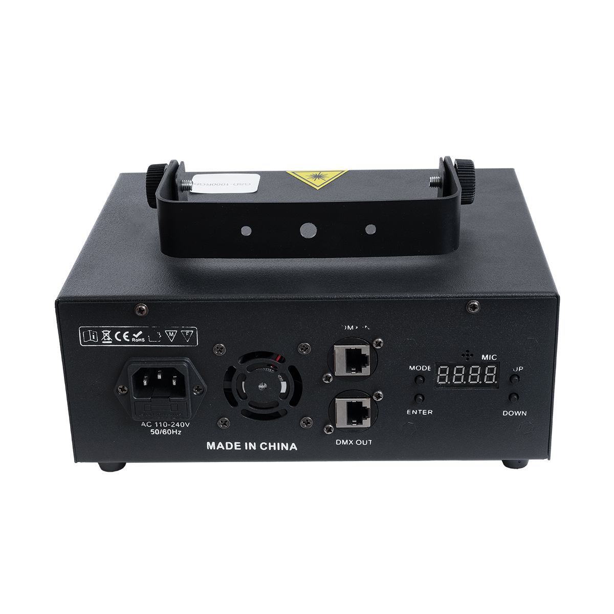 GloboStar® ARES 51127 Επαγγελματικό Laser Projector 30W 1000Mw 300mW RED/635nm - 100mW GREEN/532nm - 600mW BLUE/450nm - AC 220V-240V IP20 3in1 RGB DMX512 - Μ23.5 x Π18 x Υ10cm - 2 Χρόνια Εγγύηση