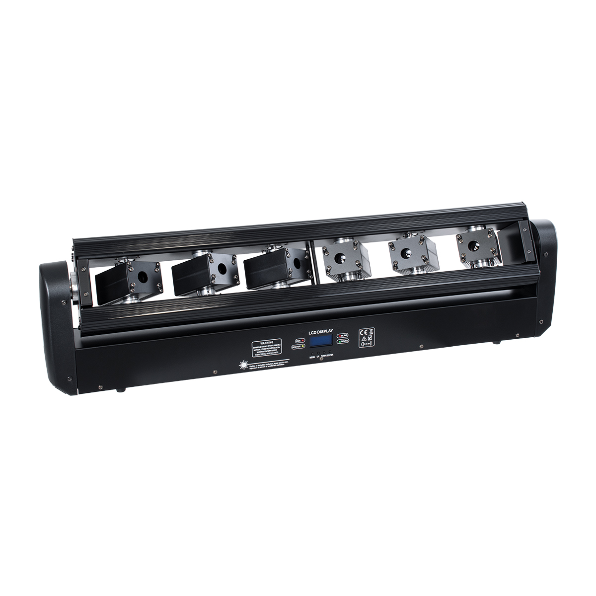 GLOBOSTAR® AMNESIA 51179 Stage Κινούμενη Ρομποτική Κεφαλή Spider Super Beam LASER 150W 2° AC 220-240V IP20 6 x 1W LASER Chip 300mW RED/638nm 100mW GREEN/531nm 600mW BLUE/442nm Πολύχρωμο RGB Dimmable DMX512 Protocol 14/35 Channels - Μ86 x Π23 x Υ9cm - 2 Χρ