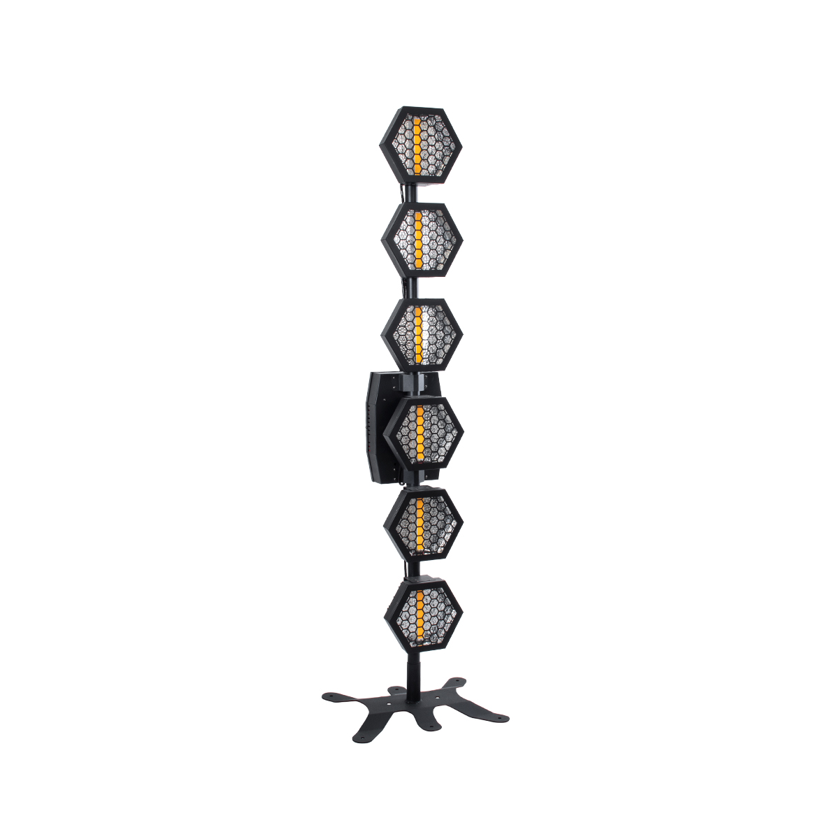 HEXA® HALO 51194 Επαγγελματικό Φωτιστικό Ειδικών Εφέ Σκηνής Digital Matrix Pixel & Blinder LED 672W (6 x 100W COB LED Chips + 144 x 0.5W SMD5050 LED Chips) RGB + Ultra Warm White 2200K 120° Dimmable με DMX512 8/32 Καναλιών AC 220-240V IP20 - Μαύρο - Μ