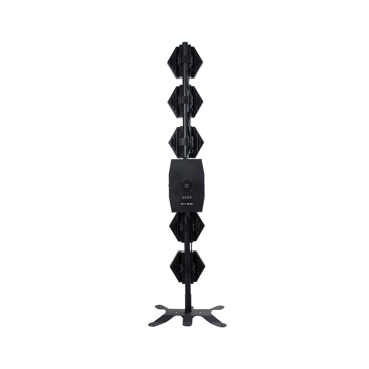 HEXA® HALO 51194 Επαγγελματικό Φωτιστικό Ειδικών Εφέ Σκηνής Digital Matrix Pixel & Blinder LED 672W (6 x 100W COB LED Chips + 144 x 0.5W SMD5050 LED Chips) RGB + Ultra Warm White 2200K 120° Dimmable με DMX512 8/32 Καναλιών AC 220-240V IP20 - Μαύρο - Μ