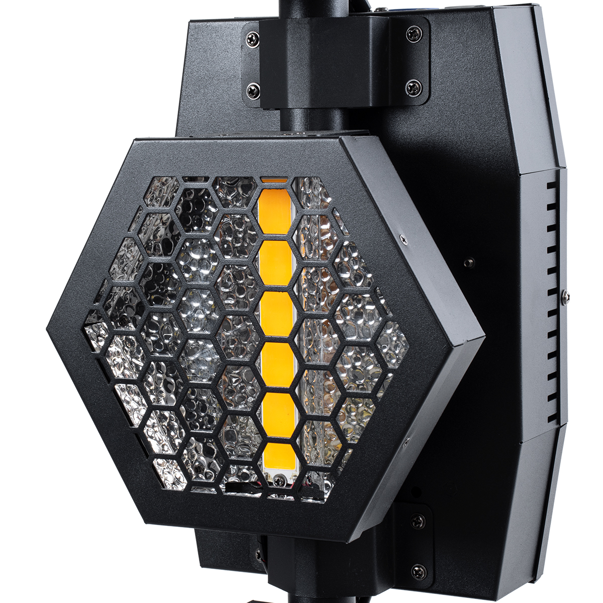 HEXA® HALO 51194 Επαγγελματικό Φωτιστικό Ειδικών Εφέ Σκηνής Digital Matrix Pixel & Blinder LED 672W (6 x 100W COB LED Chips + 144 x 0.5W SMD5050 LED Chips) RGB + Ultra Warm White 2200K 120° Dimmable με DMX512 8/32 Καναλιών AC 220-240V IP20 - Μαύρο - Μ